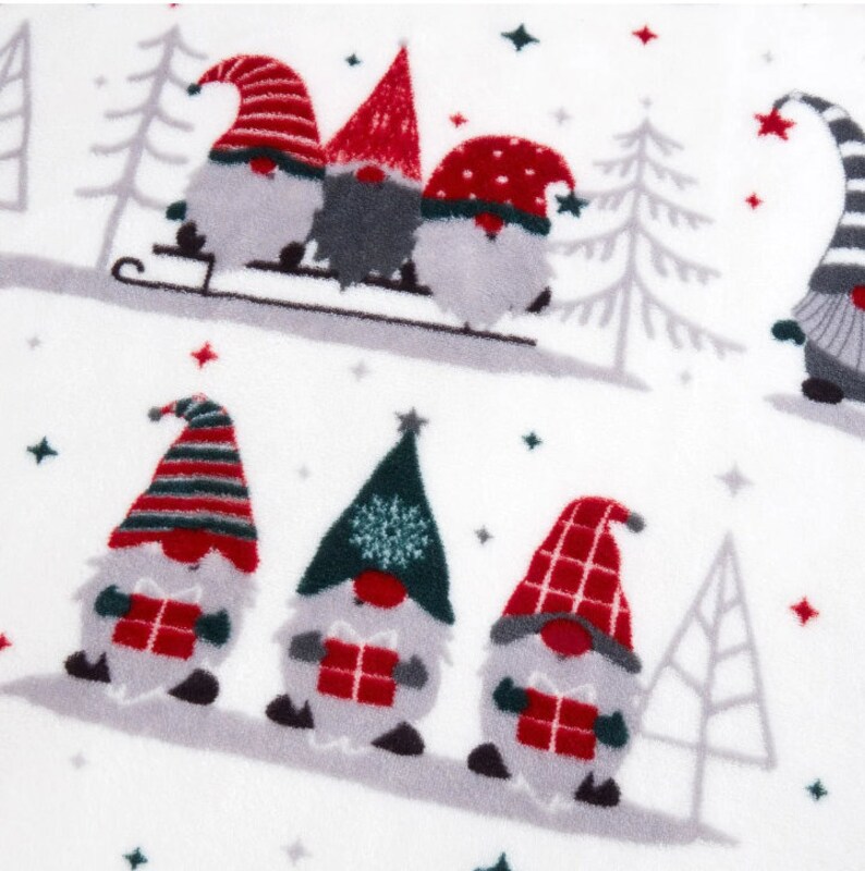 Christmas Gonk Fleece Throw Etsy UK