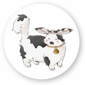 Vaca Gatita / pegatinas sin plástico