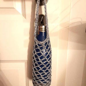 bottle holder, cup holder, crocheted bottle holder