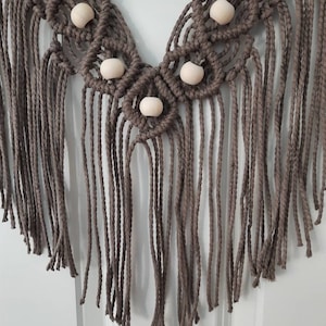 Macrame wall hanging, boho, brown