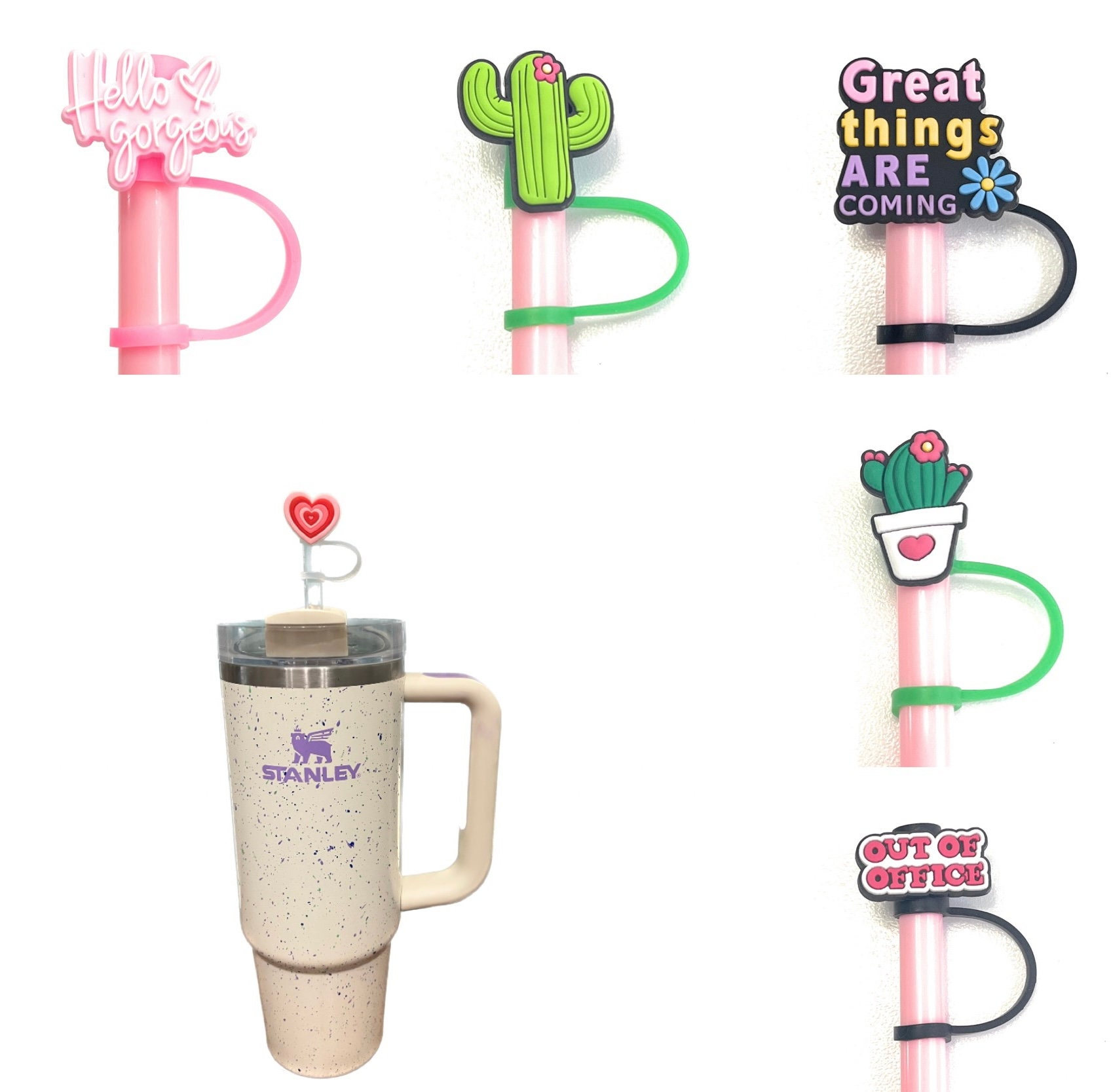 Just Dropped Adorable New Stanley Tumbler Straw Toppers