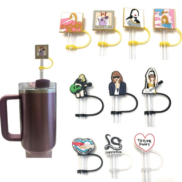 Taylor Swift Swiftie Fan Straw Toppers, straw tip covers compatible with Stanley straws