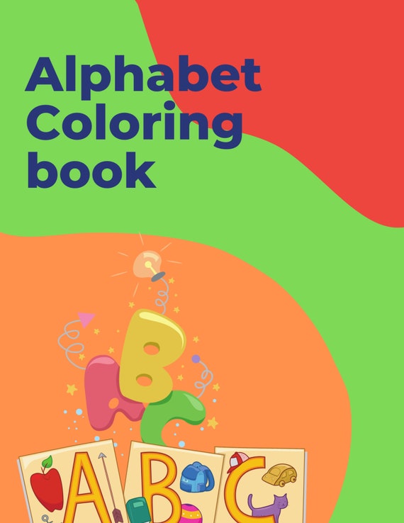 ABC Book Baby Shower Activity Printable Alphabet Coloring Etsy