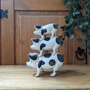 Vintage Gusseisen Bauernhaus Schwein Türstopper