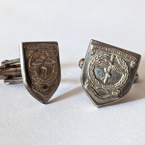 Pair of Vintage solid silver 925 Medical Support Unit Cufflinks