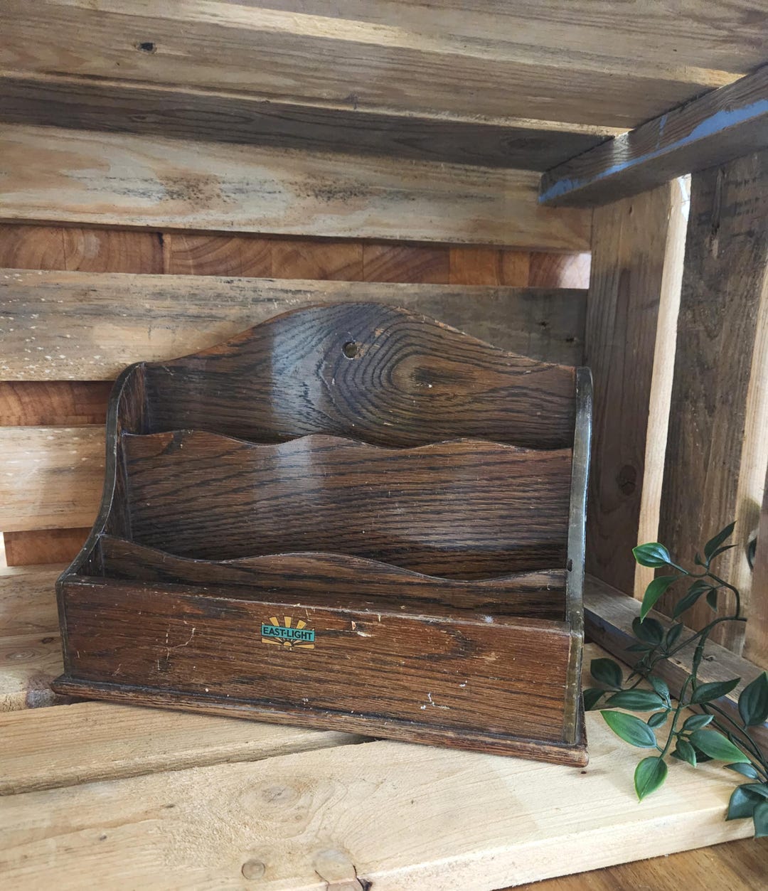 Vintage Wooden Letter Rack - Etsy