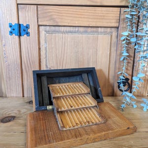 Vintage Wooden Cantilever Cigarette Dispenser Box