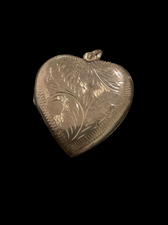 Large Sterling Silver 925 Heart Locket No Engravi… - image 1