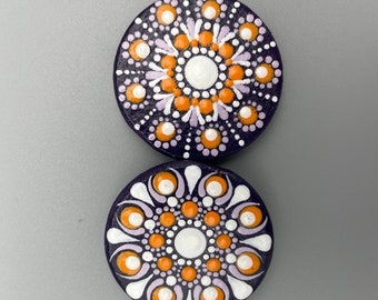 Handpainted Mandala Refrigerator Magnets