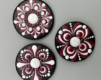 Handpainted Mandala Refrigerator Magnets