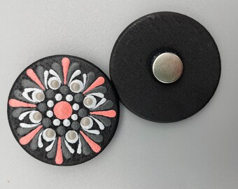 Handpainted Mandala Refrigerator Magnets