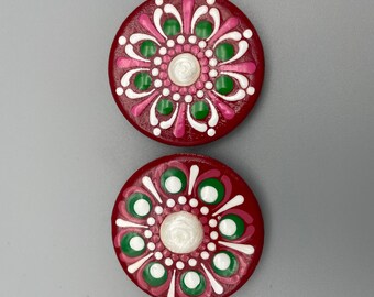 Handpainted Mandala Refrigerator Magnets