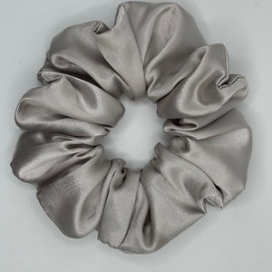 Silver Silk Scrunchie!