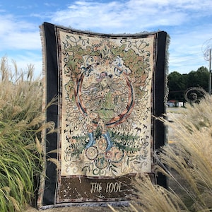 Manta con la carta del Tarot del Loco - Oferta de primavera Manta de picnic Funda de sofá cama