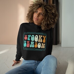 Spooky Crop Hoodie, Halloween Sweatshirt für Frauen, Herbst Sweatshirt, Herbst Sweatshirt, Süßer Halloween Hoodie