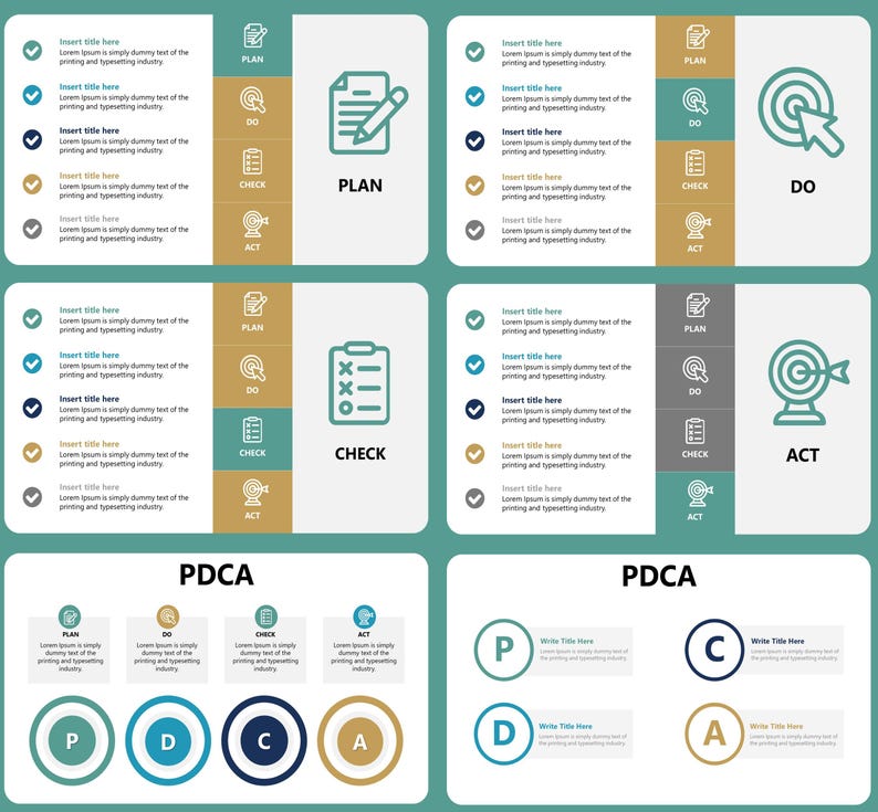 Pdca Project Proposal Example PDCA Powerpoint Template, Pdca Cycle, PDCA Infographics, Plan Do Check ...
