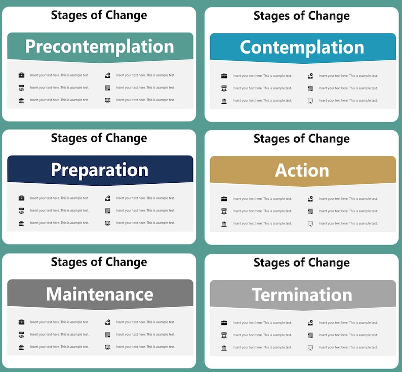 Stages of Change Powerpoint Template, Stages of Change Model, 5 Stages ...