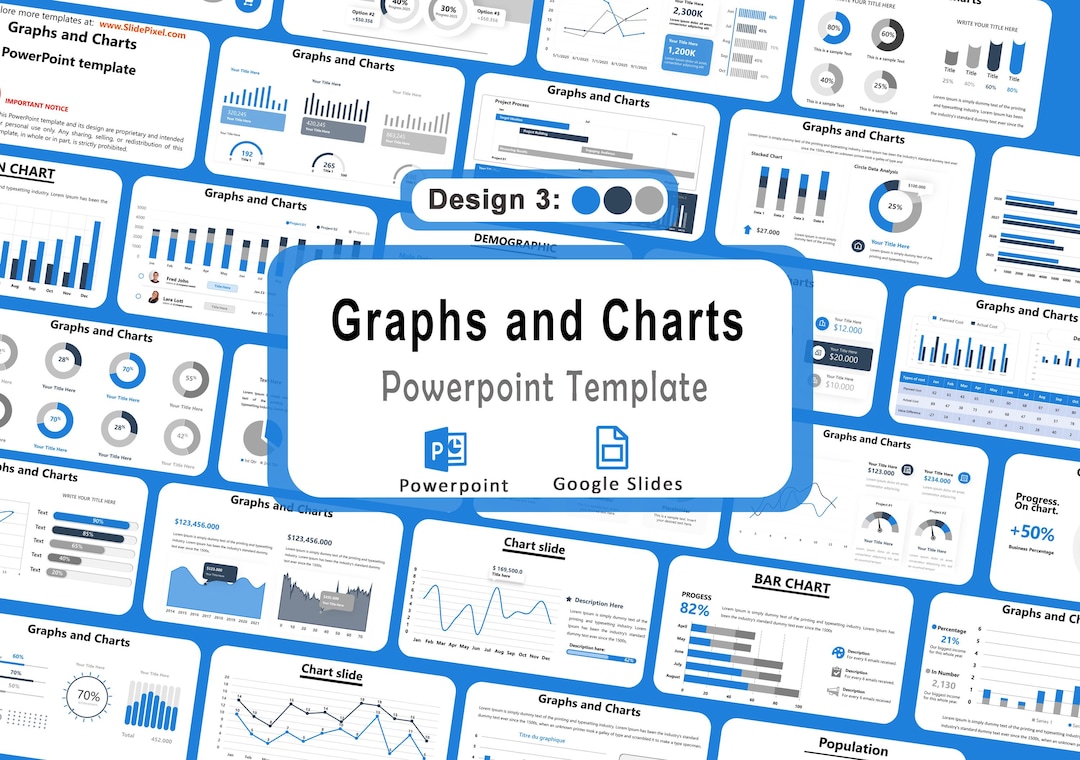Editable Graphs Editable Graphs and Charts Powerpoint Template, Powerpoint Charts and ...