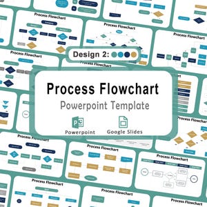 Prozess-Flussdiagramm Power Point Vorlage, Flussdiagramm für Prozessfluss, Flussdiagramm Infografik, Prozess-Visualisierung, Flussdiagramm-Vorlage