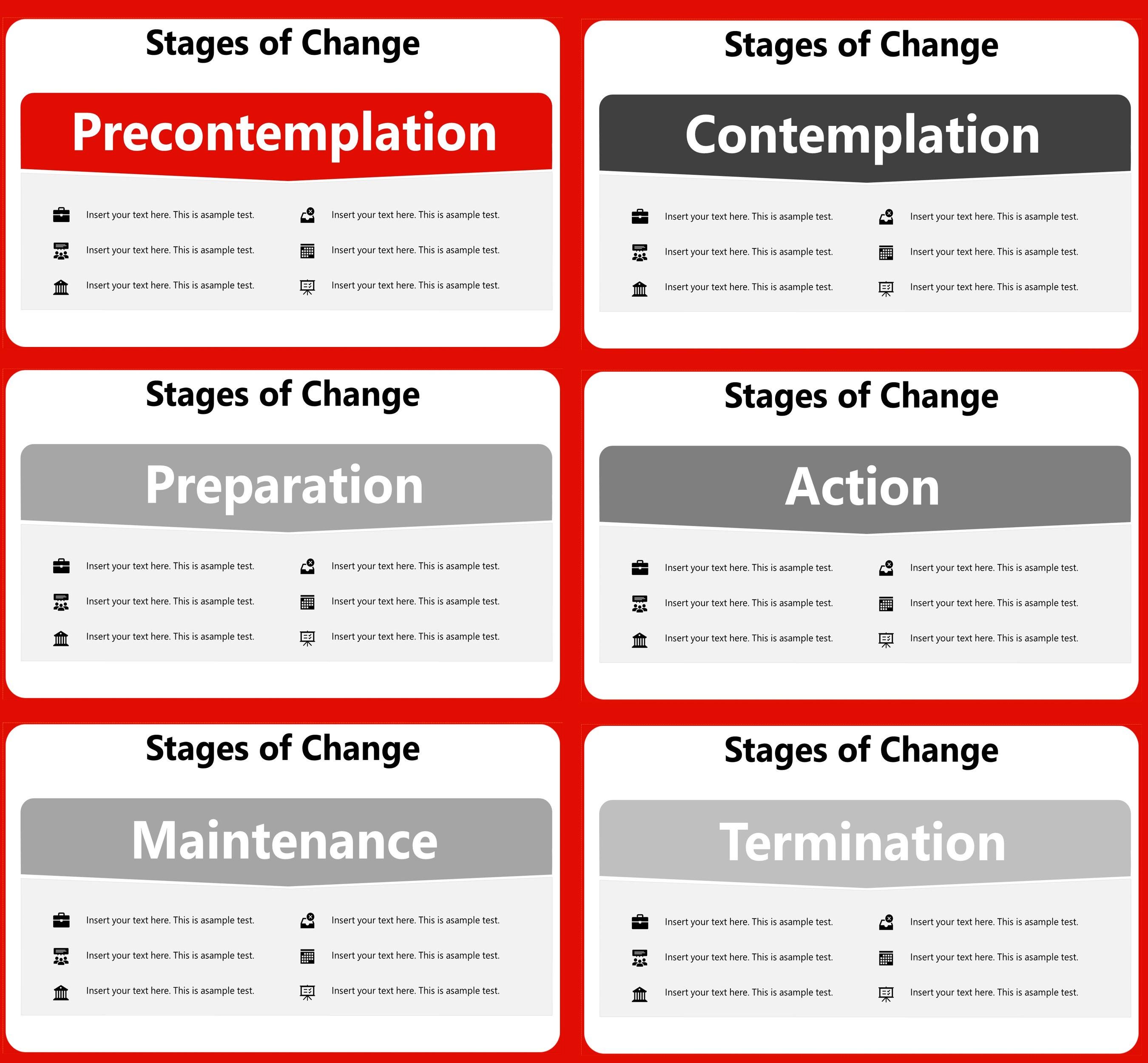 Stages of Change Powerpoint Template, Stages of Change Model, 5 Stages ...