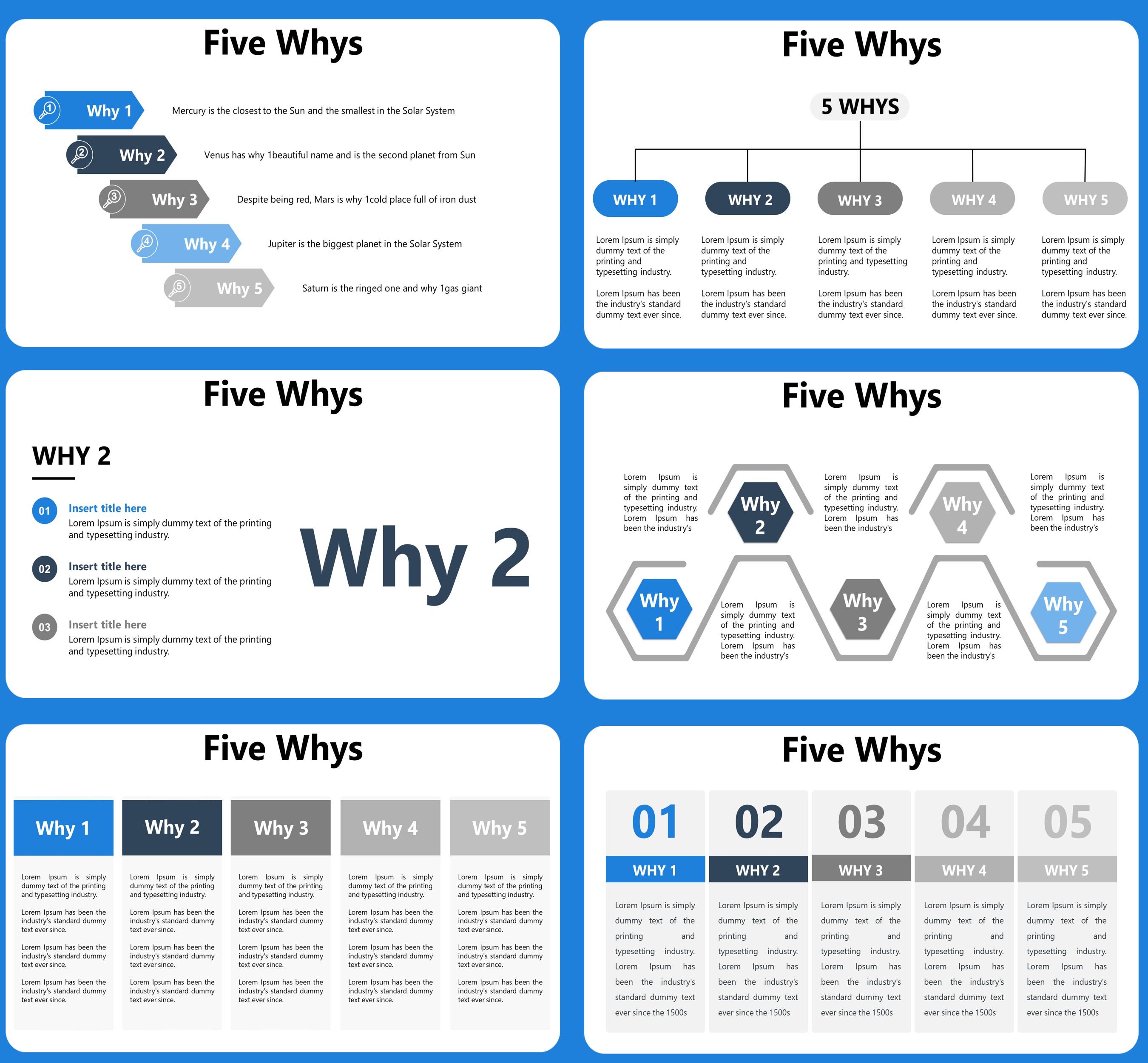 5 Whys Powerpoint Template, 5 Whys Root Cause Analysis, 5 Whys Analysis ...