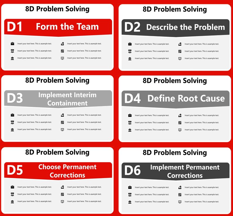 8D Problem Solving Powerpoint Template, Problem Solving Template, 8D ...