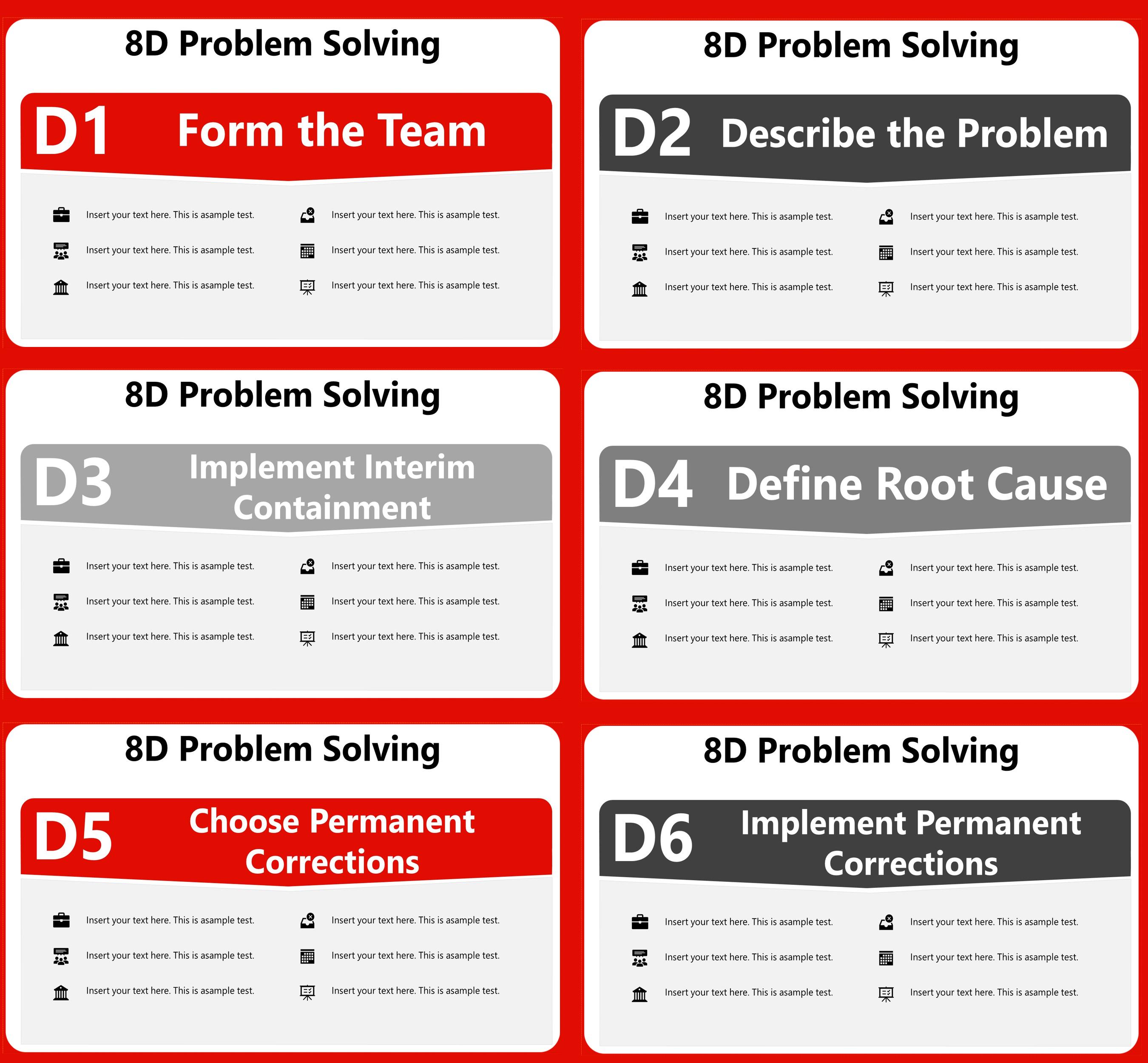 8D Problem Solving Powerpoint Template, Problem Solving Template, 8D ...