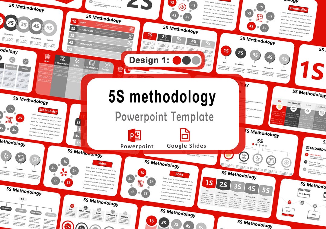 5s Methodology Powerpoint Template, 5s Lean, 5s Cleaning, 5s Lean ...