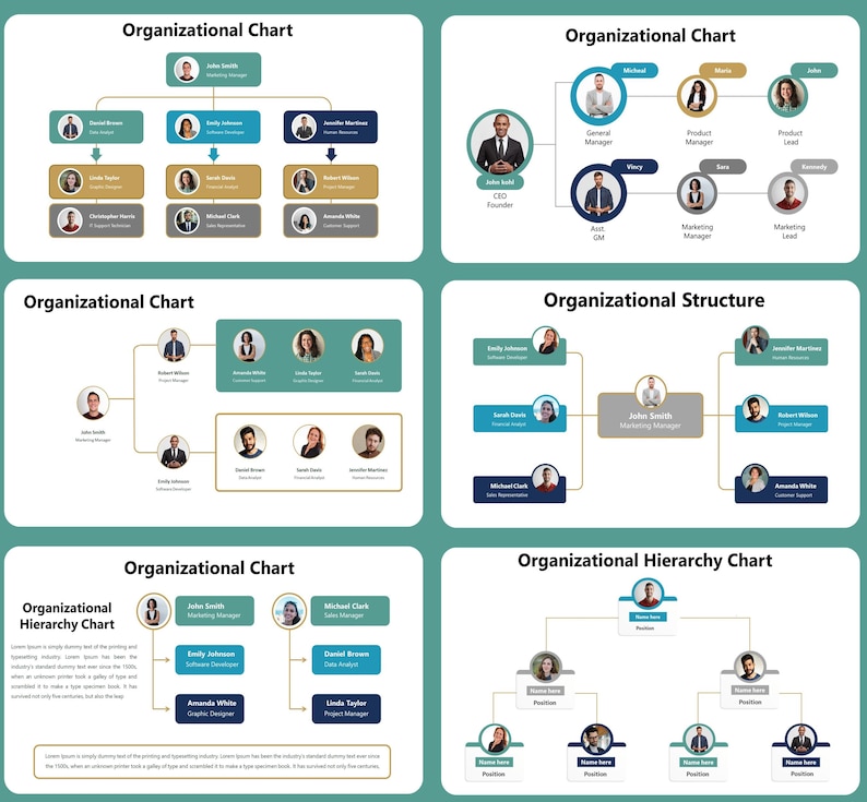 Organizational Hierarchy Powerpoint Template, Organizational Hierarchy ...