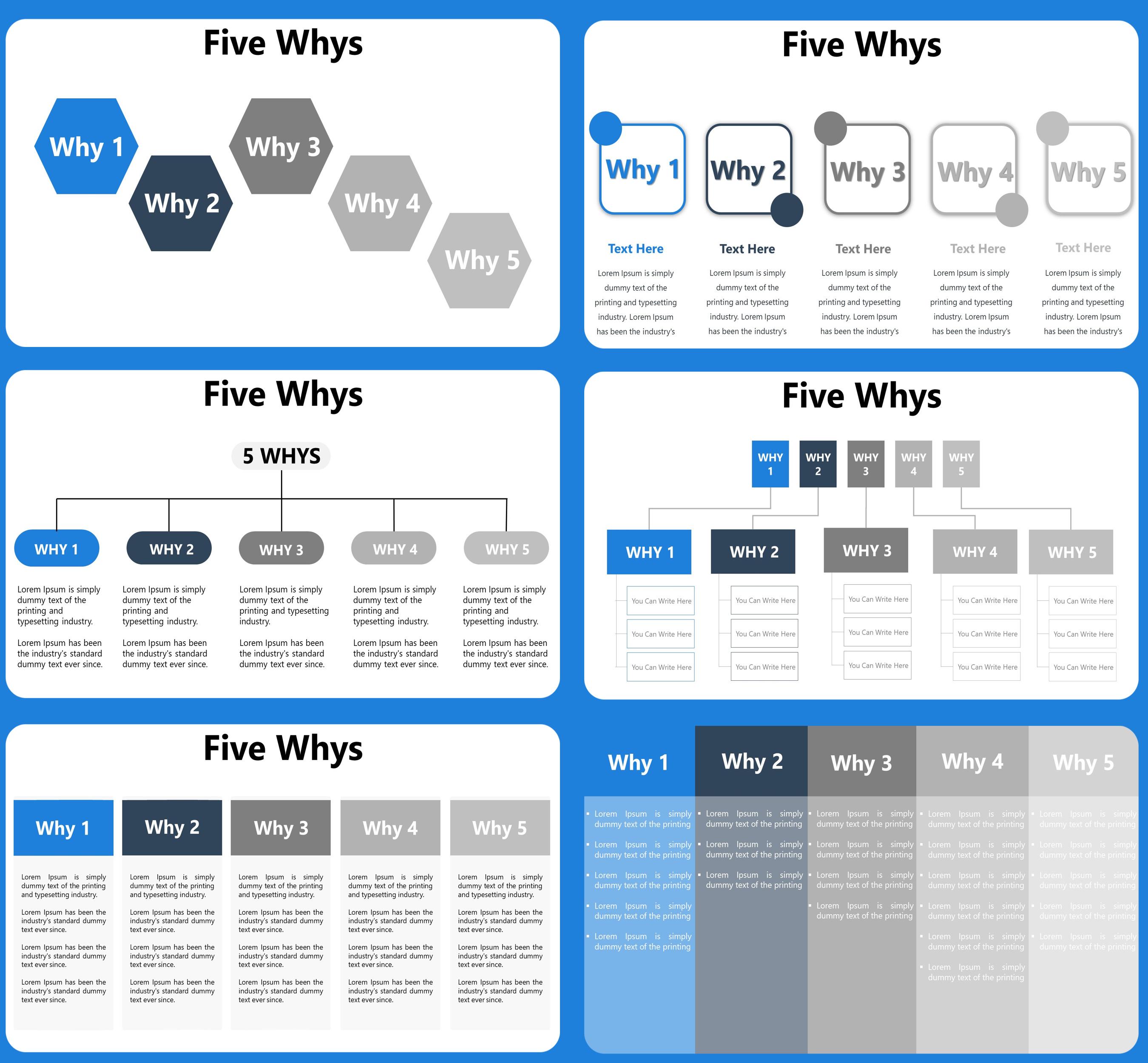 5 Whys Powerpoint Template, 5 Whys Root Cause Analysis, 5 Whys Analysis ...