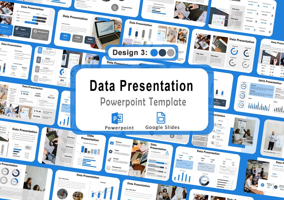 Data Presentation Powerpoint Template, Data Visualization, Data ...