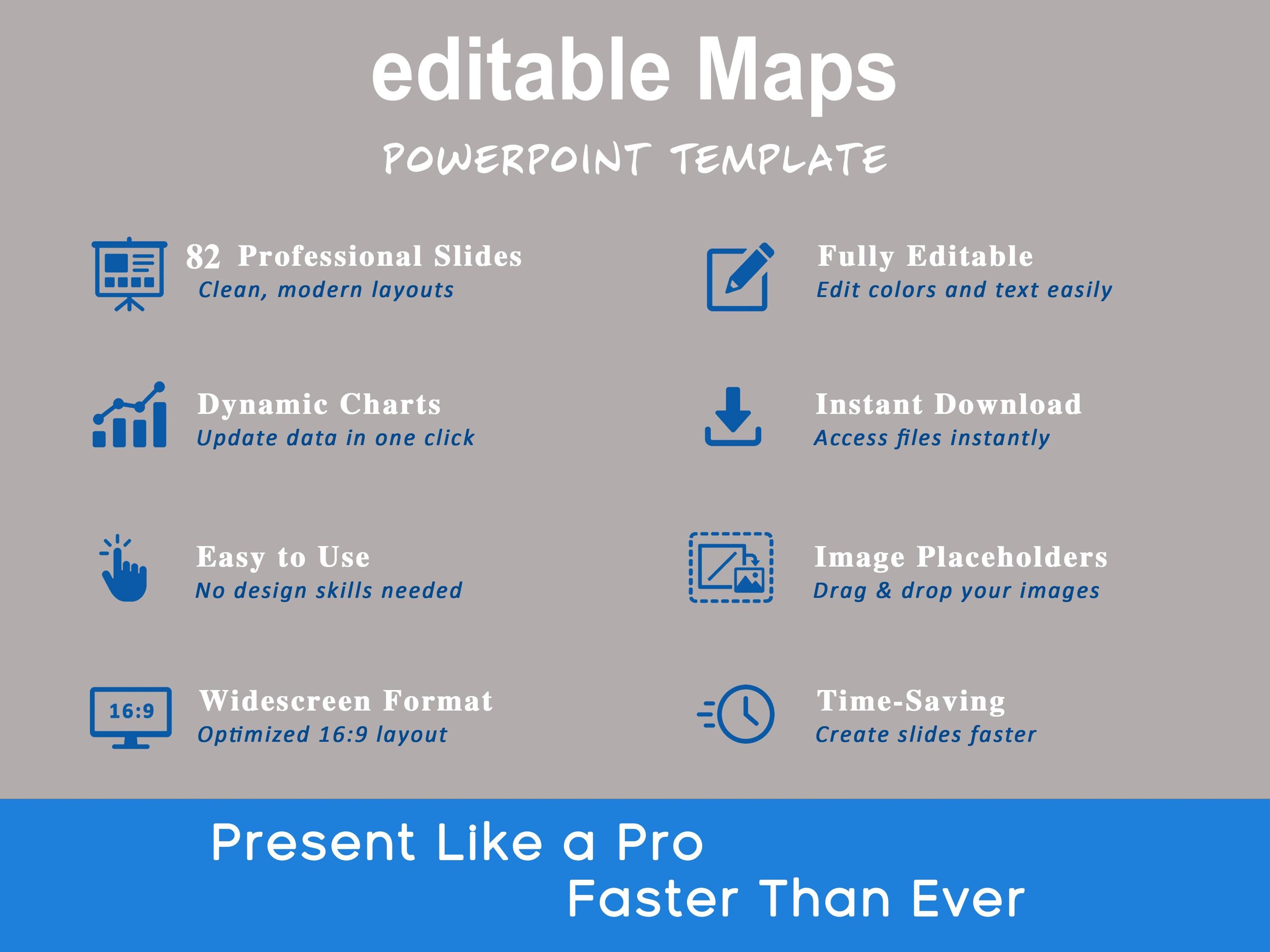 Editable Maps Powerpoint, World Map Powerpoint, Editable Map Usa ...