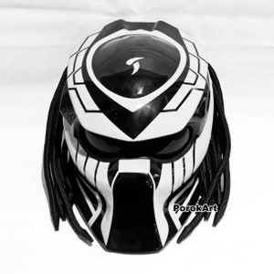 Helmet Predator Custom White Line (Dot Ece Certified)