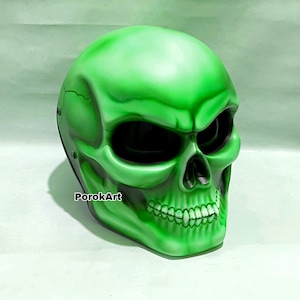 New Skull Motorcycle Helmet Classic Green (Dot Ece Certified)