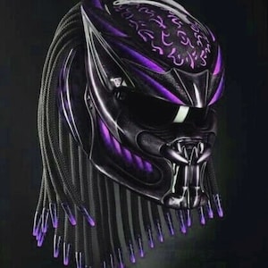 Top Predator Helmet Purple Fire (Dot Ece Certified)