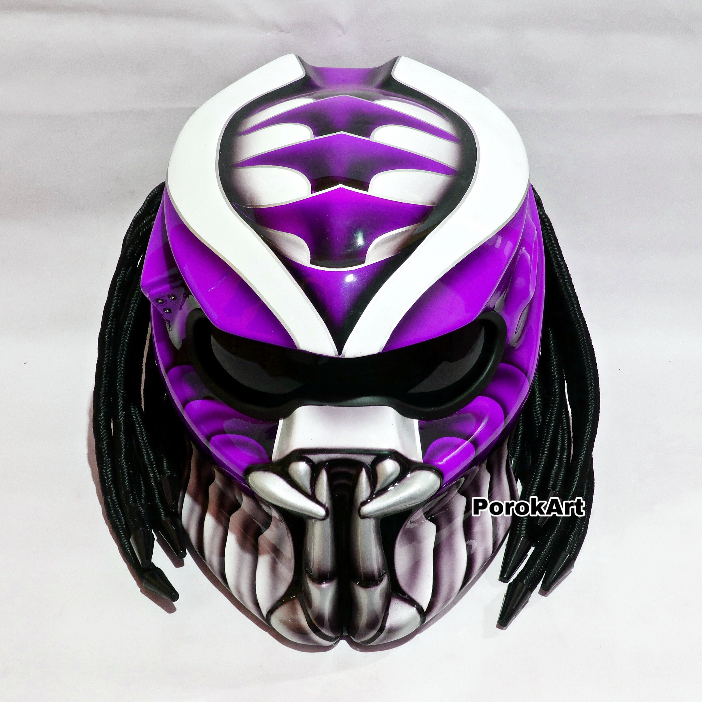 Predator Motorcycle Helmet Purple - Etsy display picture 2