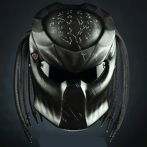 Great!!! Predator Motorcycle Helmet Custom Fighter (Dot Ece Certified)