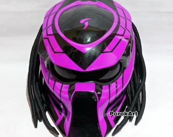 Helmet Predator Custom Pink Line (dot Ece Certified)