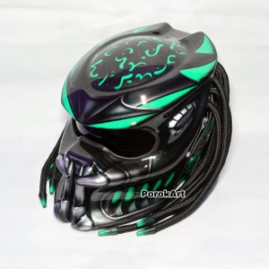 Top Predator Helmet Light Green Fire (Dot Ece Certified)