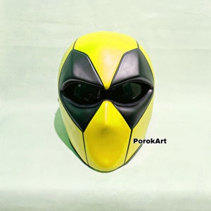 Yellow Deadpool Motorcycle Helmet (Dot Ece Certified)
