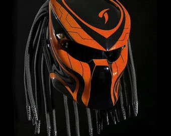 Helmet Predator Custom Orange Line (Dot Ece Certified)