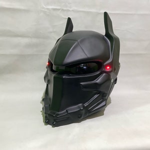Helmet Custom Arkham Motorcycle Black Style ( (Dot Ece Certified)