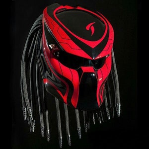 Helmet Predator Custom Red Line (Dot Ece Certified)