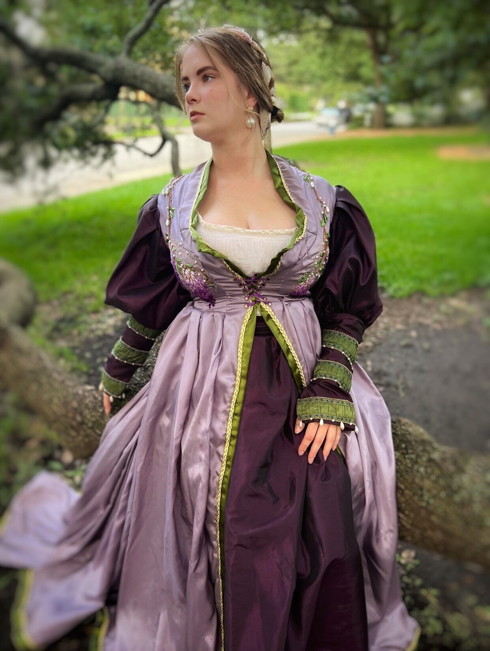 Purple Renaissance Dress, 'wisteria Gown', Italian Renaissance Dress