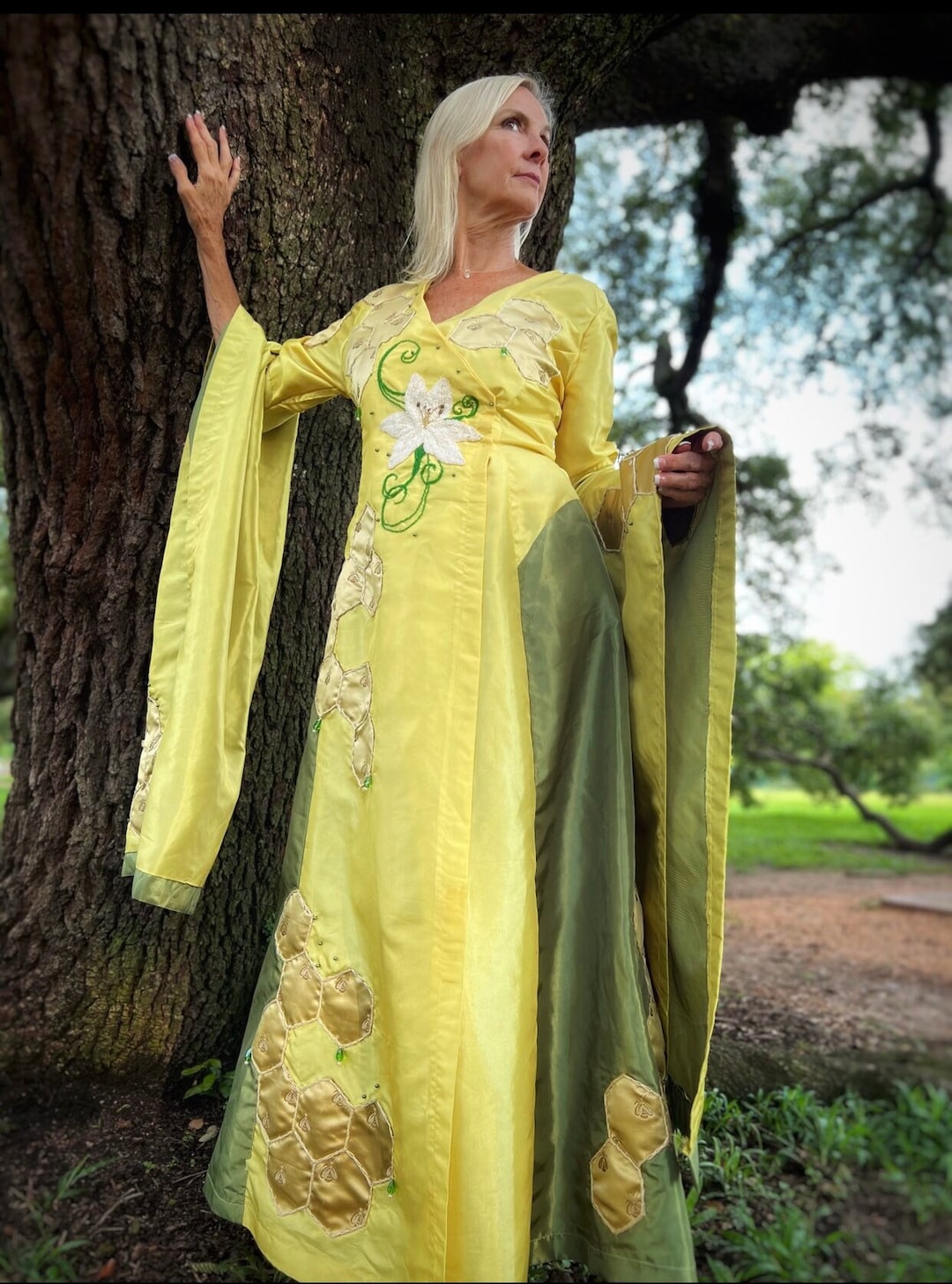 Yellow Medieval Dress Honey Lily Gown Yellow Renaissance - Etsy