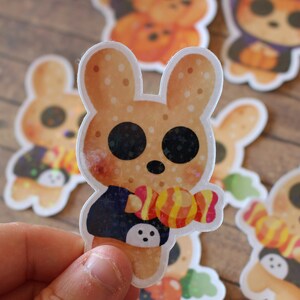 Cute & Spooky Coco | Animal Crossing Holographische Aufkleber | Nintendo ACNH Die Cut Drucke