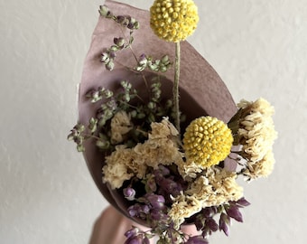 Moody Mix Mini Dried Flower Arrangement // Bud Vase Dried Flowers // Dried Flower Bouquet // Billy Balls // Statice // Oregano