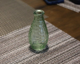 Vintage Green Textured Glass