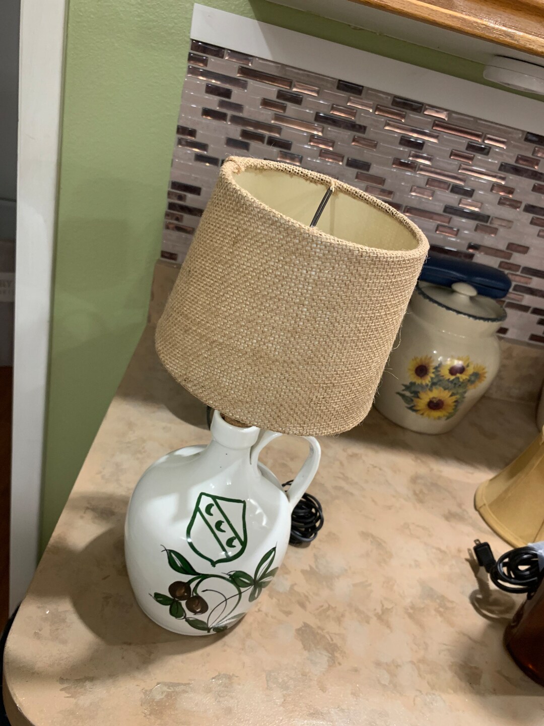 Olive Oil Bottle Lamp Etsy