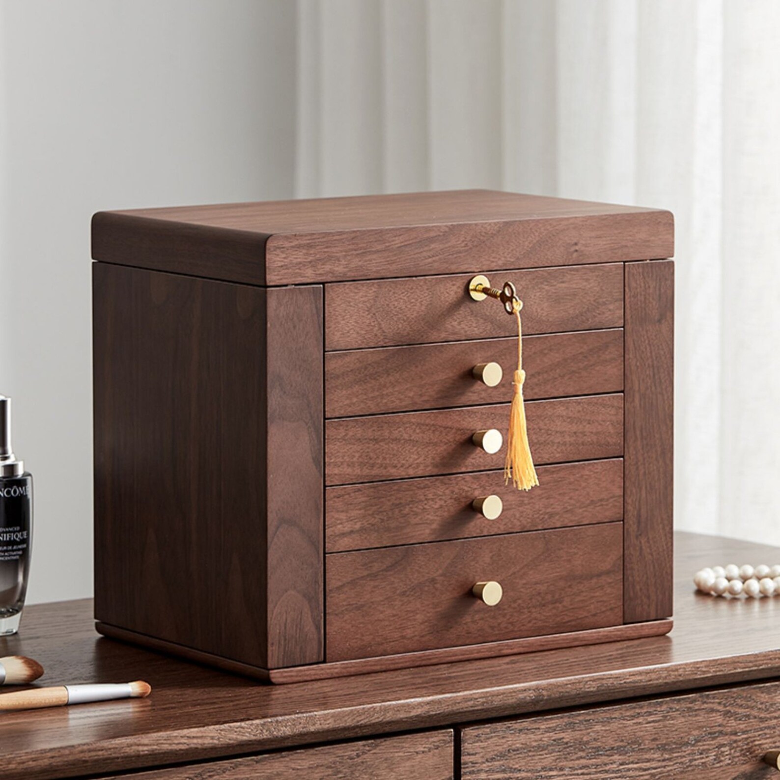 Large Jewelry Box 5layer Wooden Jewelry Organizer Large Etsy